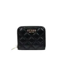 "Guess Geldbörsen im Sale | Guess Damen Portemonnaie Herbst/Winter - Schwarzes Reißverschluss-Design mit Innentaschen, 12x10x2.5 cm online kaufen"|Planet-Deluxe
