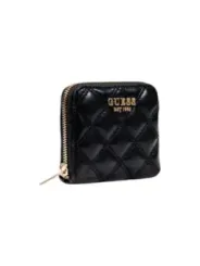"Guess Geldbörsen im Sale | Guess Damen Portemonnaie Herbst/Winter - Schwarzes Reißverschluss-Design mit Innentaschen, 12x10x2.5 cm online kaufen"|Planet-Deluxe