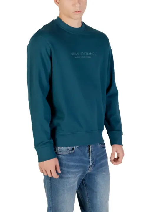 "Armani Exchange Sweatshirts im Sale | Armani Exchange Herren-Fleece-Sweatshirt - Grün, Langarm, Rundhals - Herbst/Winter Kollektion online kaufen"|Planet-Deluxe