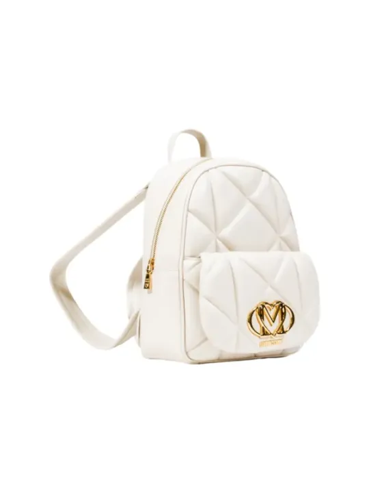 "Love Moschino Einzelstücke & Seltenheiten im Sale | Love Moschino Damen Rucksack - Elegante Weiße Tasche mit Reißverschluss für Herbst/Winter - 30x24x10.5 cm - Stilvolles Design online kaufen"|Planet-Deluxe