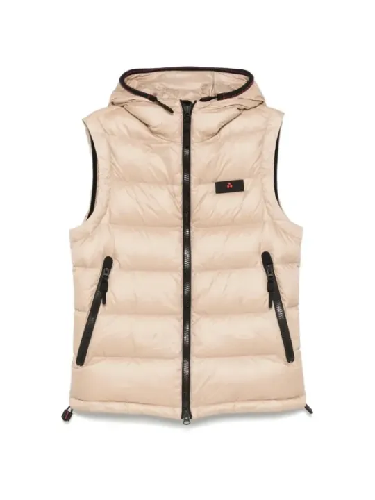 "Peuterey Westen im Sale | Peuterey Herren Gilet - Stylische Herbst/Winter Weste in Beige mit Kapuze – Ärmellose Jacke mit Reißverschluss und Vordertas online kaufen"|Planet-Deluxe