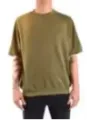 "Paolo Pecora T-Shirts im Sale | Paolo Pecora Herren T-Shirt - Grünes Rundhals-Shirt aus 100% Baumwolle für Frühling/Sommer online kaufen"|Planet-Deluxe