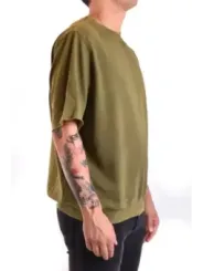 "Paolo Pecora T-Shirts im Sale | Paolo Pecora Herren T-Shirt - Grünes Rundhals-Shirt aus 100% Baumwolle für Frühling/Sommer online kaufen"|Planet-Deluxe