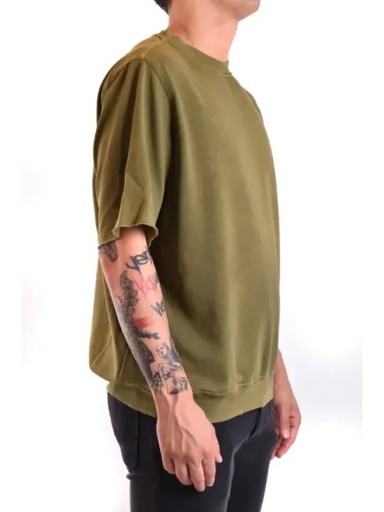 "Paolo Pecora T-Shirts im Sale | Paolo Pecora Herren T-Shirt - Grünes Rundhals-Shirt aus 100% Baumwolle für Frühling/Sommer online kaufen"|Planet-Deluxe