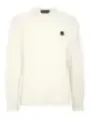 "Philipp Plein Pullover im Sale | Philipp Plein Herrenpullover - Weißer, Zerrissener Wollpullover für Herbst/Winter - Langer Ärmel, Rundausschnitt - Artikelcod online kaufen"|Planet-Deluxe