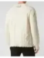 "Philipp Plein Pullover im Sale | Philipp Plein Herrenpullover - Weißer, Zerrissener Wollpullover für Herbst/Winter - Langer Ärmel, Rundausschnitt - Artikelcod online kaufen"|Planet-Deluxe