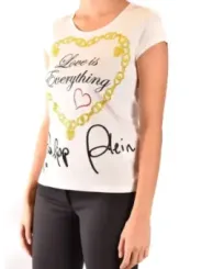 "Philipp Plein T-Shirts im Sale | Philipp Plein Damen TShirt Weiß Print Kurzarm Sommer online kaufen"|Planet-Deluxe