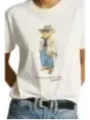 "Polo Ralph Lauren T-Shirts im Sale | Polo Ralph Lauren Damen TShirt HerbstWinter Weiß Druck 100% Baumwolle online kaufen"|Planet-Deluxe