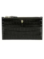 "Alexander Mcqueen Geldbörsen im Sale | Alexander McQueen Damen Portemonnaie - Herbst/Winter Kollektion - Schwarzes Leder mit Reißverschluss online kaufen"|Planet-Deluxe
