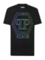 "Philipp Plein T-Shirts im Sale | Philipp Plein Herren TShirt Schwarz Print Frühling Sommer online kaufen"|Planet-Deluxe