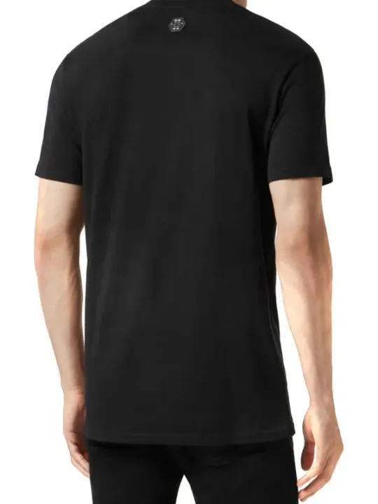 "Philipp Plein T-Shirts im Sale | Philipp Plein Herren TShirt Schwarz Print Frühling Sommer online kaufen"|Planet-Deluxe