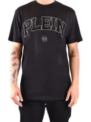 "Philipp Plein T-Shirts im Sale | Plein Herren TShirt Herbst Winter Schwarz Druck 100 Baumwolle online kaufen"|Planet-Deluxe