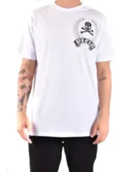 "Philipp Plein T-Shirts im Sale | Philipp Plein Herren T-Shirt Weiß Druck Herbst Winter online kaufen"|Planet-Deluxe
