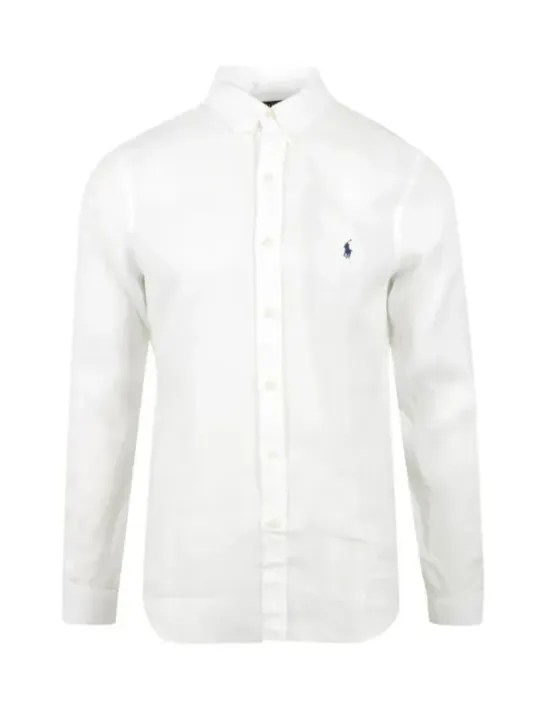 "Polo Ralph Lauren Hemden im Sale | Polo Ralph Lauren Leinenhemd Weiß SS Herren online kaufen"|Planet-Deluxe