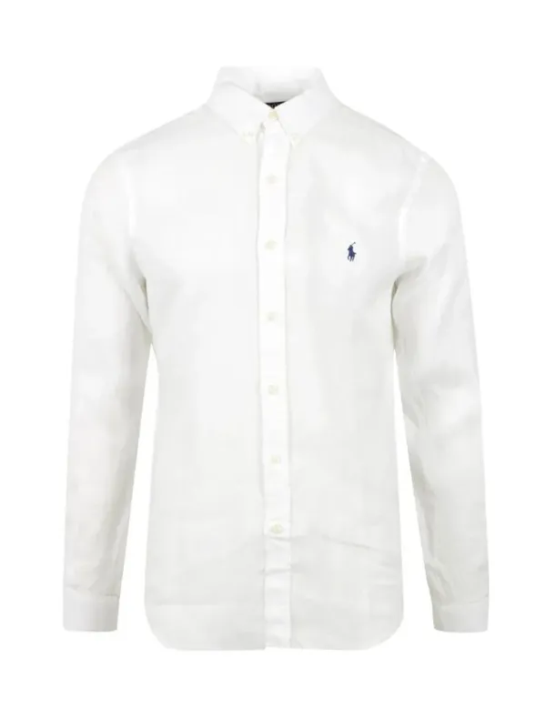"Polo Ralph Lauren Hemden im Sale | Polo Ralph Lauren Leinenhemd Weiß SS Herren online kaufen"|Planet-Deluxe