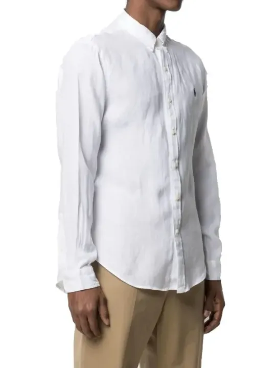 "Polo Ralph Lauren Hemden im Sale | Polo Ralph Lauren Leinenhemd Weiß SS Herren online kaufen"|Planet-Deluxe