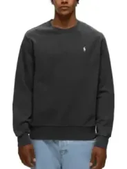 "Polo Ralph Lauren Sweatshirts im Sale | Polo Ralph Lauren Herren Fleece Schwarz Langarmshirt online kaufen"|Planet-Deluxe