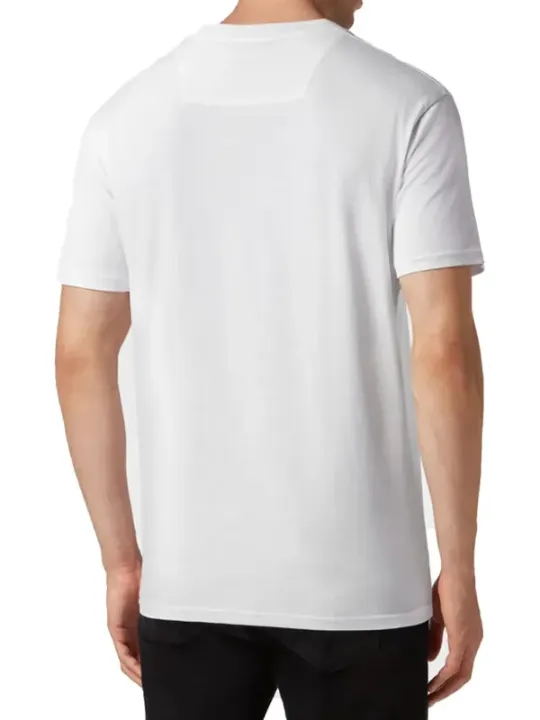 "Philipp Plein T-Shirts im Sale | Philipp Plein Herren T-Shirt Weiß Sommerdruck Rundhals online kaufen"|Planet-Deluxe