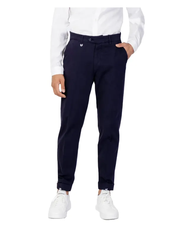 Marineblaue Slim-Fit-Cropped-Hosen Marineblaue Slim-Fit-Cropped-Hosen