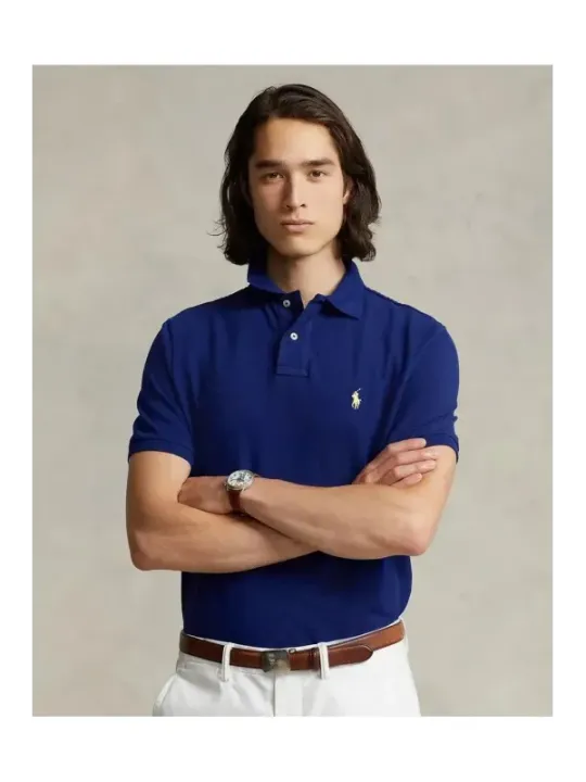 "Polo Ralph Lauren Poloshirts im Sale | Ralph Lauren Herren Polo Blau Kurzarm Sommer Baumwolle online kaufen"|Planet-Deluxe