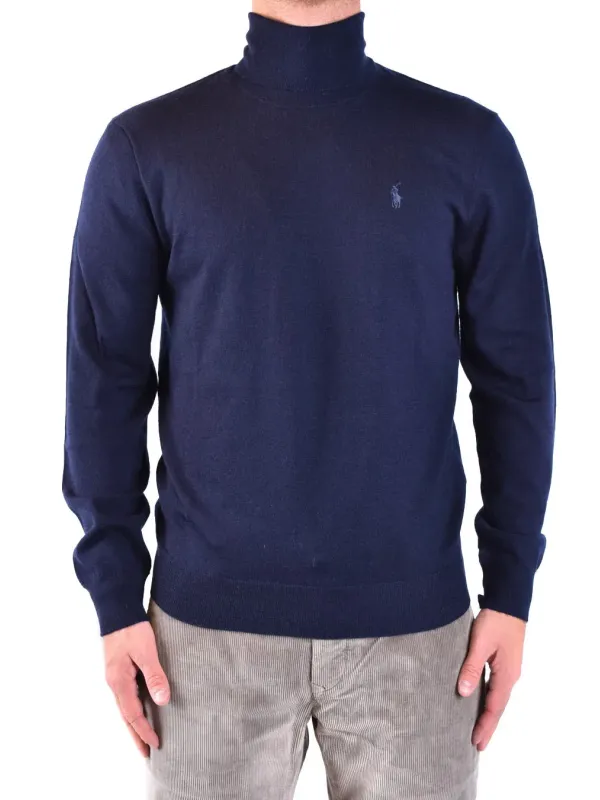 "Polo Ralph Lauren Pullover im Sale | Ralph Lauren Herrenpullover Blau Hochkragen Wolle online kaufen"|Planet-Deluxe