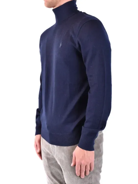 "Polo Ralph Lauren Pullover im Sale | Ralph Lauren Herrenpullover Blau Hochkragen Wolle online kaufen"|Planet-Deluxe