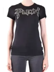 "Philipp Plein T-Shirts im Sale | Philipp Plein Damen T-Shirt Schwarz Herbst Winter Design online kaufen"|Planet-Deluxe
