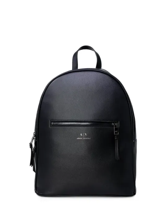 Grauer Armani Exchange Lederrucksack