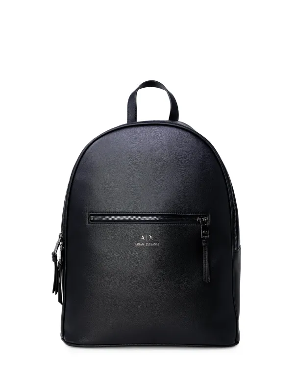 Grauer Armani Exchange Lederrucksack
