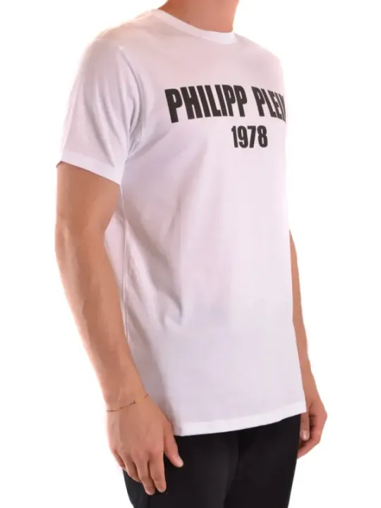 "Philipp Plein T-Shirts im Sale | Philipp Plein Herren TShirt HerbstWinter Schwarz Druck online kaufen"|Planet-Deluxe
