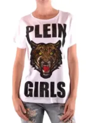 "Philipp Plein T-Shirts im Sale | Philipp Plein Damen Print TShirt Weiß Frühjahr Sommer online kaufen"|Planet-Deluxe