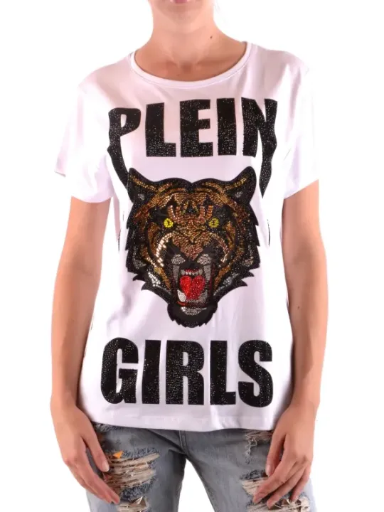 "Philipp Plein T-Shirts im Sale | Philipp Plein Damen Print TShirt Weiß Frühjahr Sommer online kaufen"|Planet-Deluxe