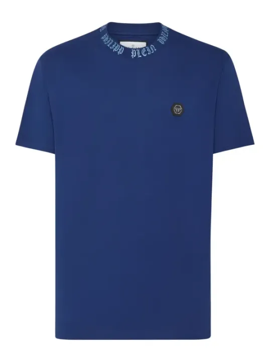 "Philipp Plein T-Shirts im Sale | Philipp Plein Herren T-Shirt Blau Herbst Winter Baumwolle online kaufen"|Planet-Deluxe