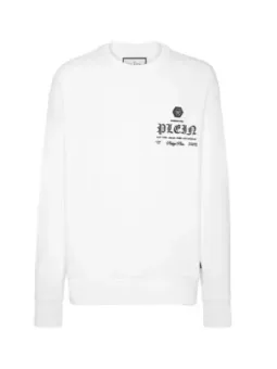 Philipp Plein Herren Fleece Sweatshirt Weiß für Sommer