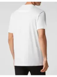 "Philipp Plein T-Shirts im Sale | Plein Herren TShirt Weiß HerbstWinter Druck Kurzarm online kaufen"|Planet-Deluxe