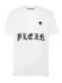 "Philipp Plein T-Shirts im Sale | Philipp Plein Herren Herbst Winter Druck TShirt Weiß online kaufen"|Planet-Deluxe