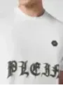 "Philipp Plein T-Shirts im Sale | Philipp Plein Herren Herbst Winter Druck TShirt Weiß online kaufen"|Planet-Deluxe