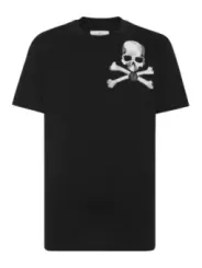"Philipp Plein T-Shirts im Sale | Philipp Plein Herren TShirt Herbst Winter Schwarz Druck online kaufen"|Planet-Deluxe