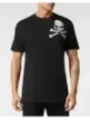 "Philipp Plein T-Shirts im Sale | Philipp Plein Herren TShirt Herbst Winter Schwarz Druck online kaufen"|Planet-Deluxe