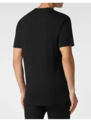 "Philipp Plein T-Shirts im Sale | Philipp Plein Herren TShirt Herbst Winter Schwarz Druck online kaufen"|Planet-Deluxe