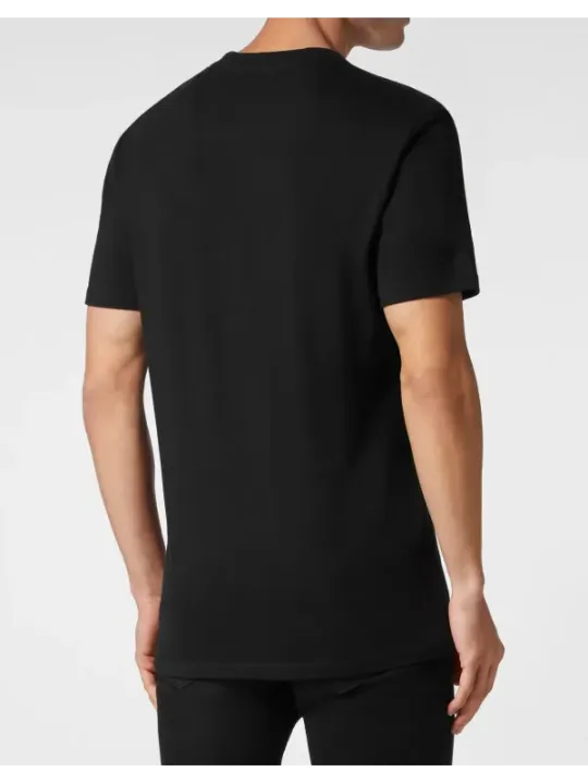 "Philipp Plein T-Shirts im Sale | Philipp Plein Herren TShirt Herbst Winter Schwarz Druck online kaufen"|Planet-Deluxe