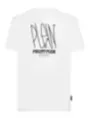 "Philipp Plein T-Shirts im Sale | Philipp Plein Herren TShirt Weiß Druck Kurzarm HerbstWinter online kaufen"|Planet-Deluxe