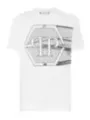 "Philipp Plein T-Shirts im Sale | Philipp Plein Herren TShirt Weiß Herbst Winterdruck online kaufen"|Planet-Deluxe