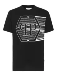 "Philipp Plein T-Shirts im Sale | Philipp Plein Herren T-Shirt Schwarz Herbst Winter 100 Prozent Baumwolle online kaufen"|Planet-Deluxe