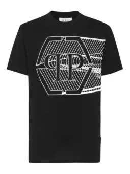 Philipp Plein Herren T-Shirt Schwarz 100% Baumwolle