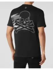 "Philipp Plein T-Shirts im Sale | Philipp Plein Herren T-Shirt Schwarz Herbst Winter 100 Prozent Baumwolle online kaufen"|Planet-Deluxe