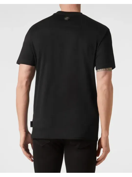 "Philipp Plein T-Shirts im Sale | Philipp Plein Herren T-Shirt Schwarz Druck Herbst Winter online kaufen"|Planet-Deluxe
