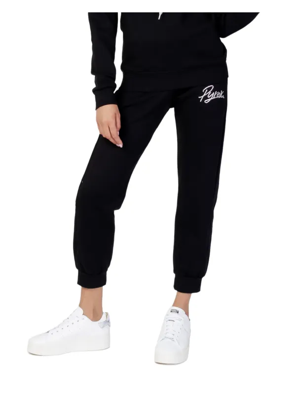Schwarze Pyrex Jogginghose mit Schriftzug Schwarze Pyrex Jogginghose mit Schriftzug