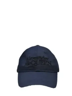 Alexander McQueen Herren Sommerhut Blau aus Baumwolle