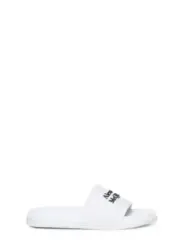 "Alexander Mcqueen Pantoletten im Sale | McQueen Herren Pantoletten Weißdruck 100% Gummi online kaufen"|Planet-Deluxe